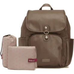 Babymel Luier Rugzak Freddie Vegan Leather Tan -Kinderwagen Winkel babymel luier rugzak freddie vegan leather tan a416148 3