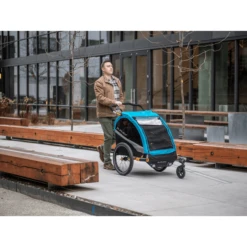 BURLEY Kinderfietskar D'Lite X Aqua Double -Kinderwagen Winkel burley kinderfietskar dlite x aqua double a312431 1