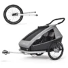 CROOZER Kid Keeke 2 Kinderfietskar Stone Grijs Inclusief Joggerset -Kinderwagen Winkel croozer kid keeke 2 kinderfietskar stone grijs inclusief joggerset a415479