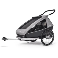 CROOZER Kid Keeke 2 Kinderfietskar Stone Grijs Inclusief Joggerset -Kinderwagen Winkel croozer kid keeke 2 kinderfietskar stone grijs inclusief joggerset a415479 2