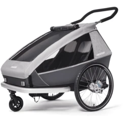 CROOZER Kid Keeke 2 Kinderfietskar Stone Grijs Inclusief Joggerset -Kinderwagen Winkel croozer kid keeke 2 kinderfietskar stone grijs inclusief joggerset a415479 3