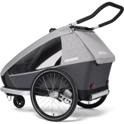 CROOZER Kid Keeke 2 Kinderfietskar Stone Grijs Inclusief Joggerset -Kinderwagen Winkel croozer kid keeke 2 kinderfietskar stone grijs inclusief joggerset a415479 4