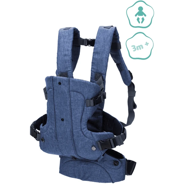 Fillikid Draagzak Walk Melange-marine 4 Fillikid Draagzak Walk Melange-marine - Afbeelding 2