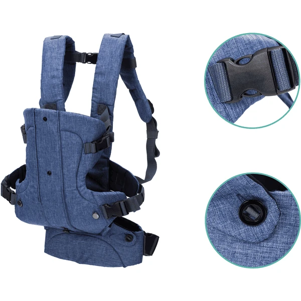 Fillikid Draagzak Walk Melange-marine 5 Fillikid Draagzak Walk Melange-marine - Afbeelding 3