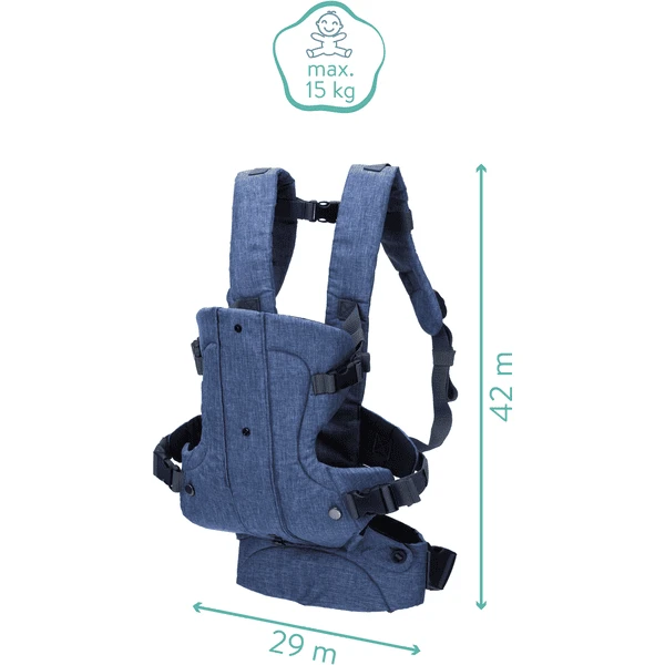 Fillikid Draagzak Walk Melange-marine 6 Fillikid Draagzak Walk Melange-marine - Afbeelding 4