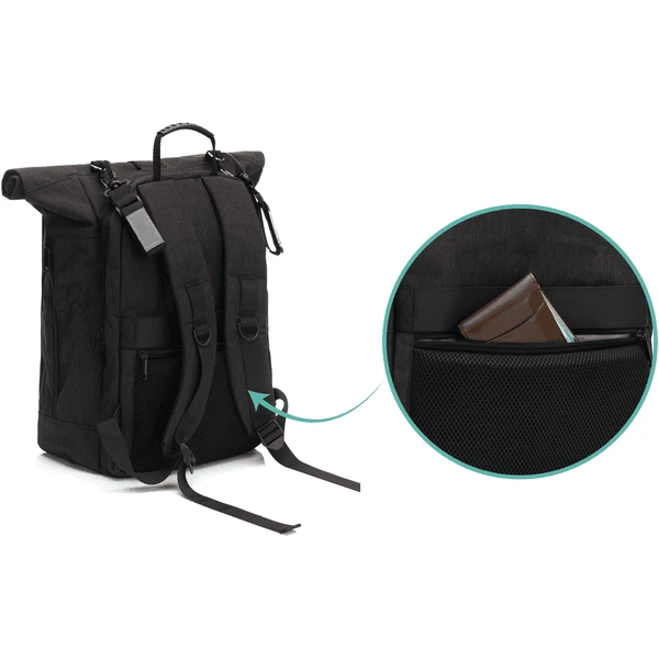 Fillikid Luier Rugzak Dublin Zwart 6 Fillikid Luier Rugzak Dublin Zwart - Afbeelding 4