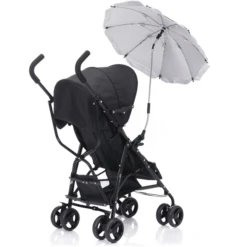 Fillikid Parasol Met Ovale Onderkant, Donkergrijs -Kinderwagen Winkel fillikid parasol met ovale onderkant donkergrijs a199832 2