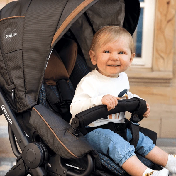 GESSLEIN Combi Kinderwagen F4 Air+, Bruin / Patroon 4 GESSLEIN Combi Kinderwagen F4 Air+, Bruin / Patroon - Afbeelding 2
