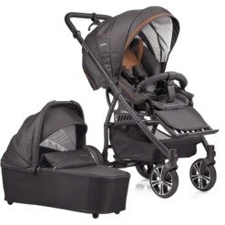 GESSLEIN Combi Kinderwagen F4 Air+, Bruin / Patroon