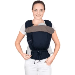 Hoppediz Draagzak Bondolino Plus Popeline Marine Grijs -Kinderwagen Winkel hoppediz draagzak bondolino plus popeline marine grijs a286902 1