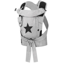 Hoppediz Draagzak Bondolino Plus Popeline One Size Grijs Met Sterren -Kinderwagen Winkel hoppediz draagzak bondolino plus popeline one size grijs met sterren a272719 1