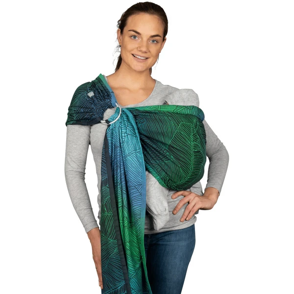 Hoppediz Ring Draagdoek Jacquard Grenada Black 3 Hoppediz Ring Draagdoek Jacquard Grenada Black