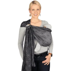 HOPPEDIZ Ring-Sling Draagdoek Jacquard Malmö Stone 11 HOPPEDIZ Ring-Sling Draagdoek Jacquard Malmö Stone -Kinderwagen Winkel hoppediz ring sling draagdoek jacquard malmoe stone a276312 4