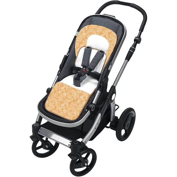 Odenwälder Kinderwagenmat Babycool Ergo White Leaves Cranberry 4 Odenwälder Kinderwagenmat Babycool Ergo White Leaves Cranberry - Afbeelding 2